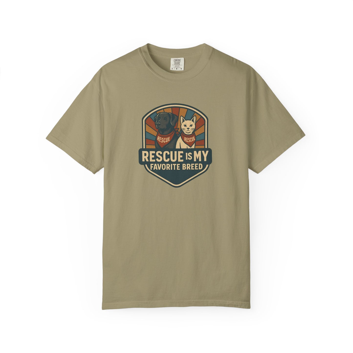 Rescue is My Favorite Breed T-Shirt, Unisex Animal Lover Tee, Pet Adoption Gift, Casual Wear, Dog Lover Shirt, Gift for Him/Her