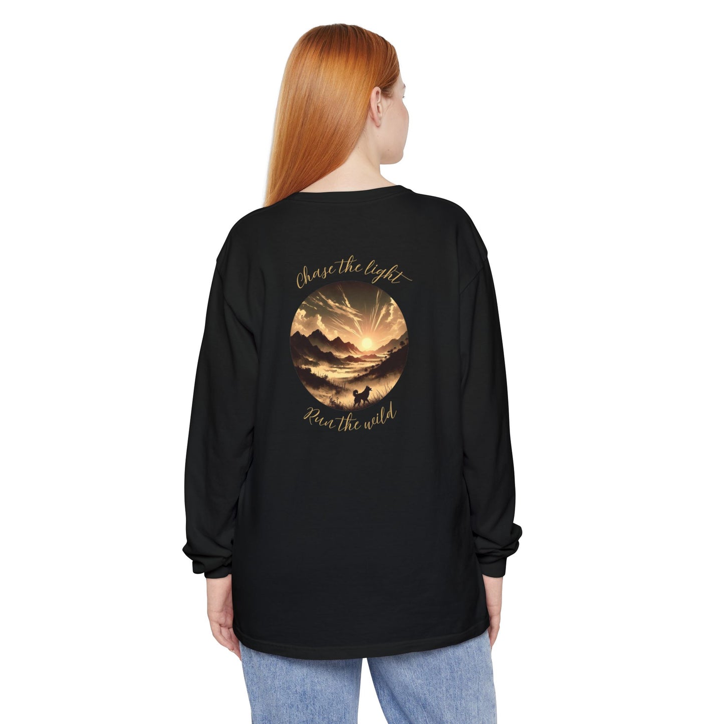 Adventure Spirit Long Sleeve T-Shirt - Chase the Light Design