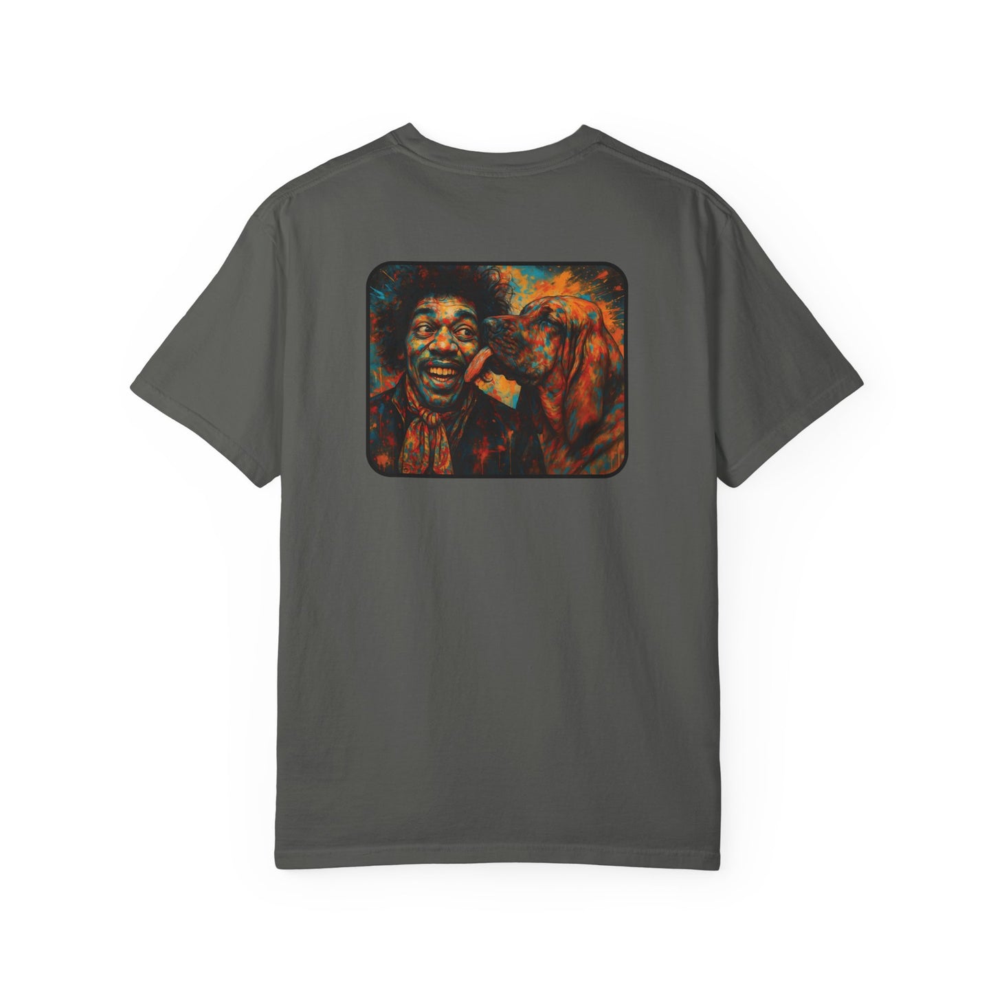 Psychedelic Dog T-Shirt - Jimi Hendrix Fun Humorous Design for Men and Women