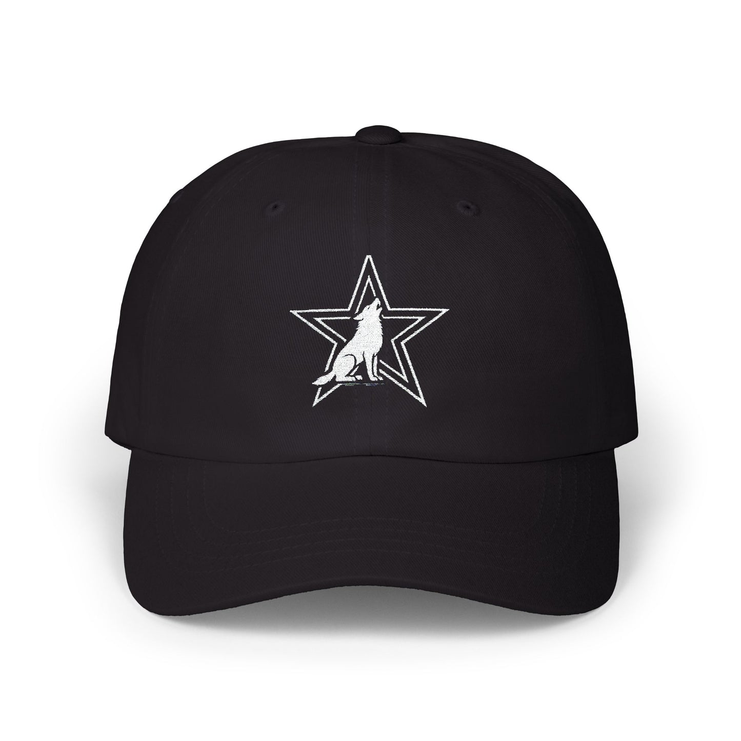 Dad Cap - Patriotic Wolf Star Design