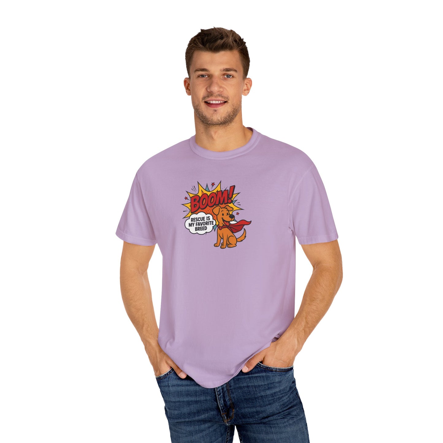 Superhero Dog Rescue T-Shirt | Fun Graphic Tee, Gift for Dog Lovers, Casual Wear, Pet Lover Shirt, Birthday Present, Animal Apparel