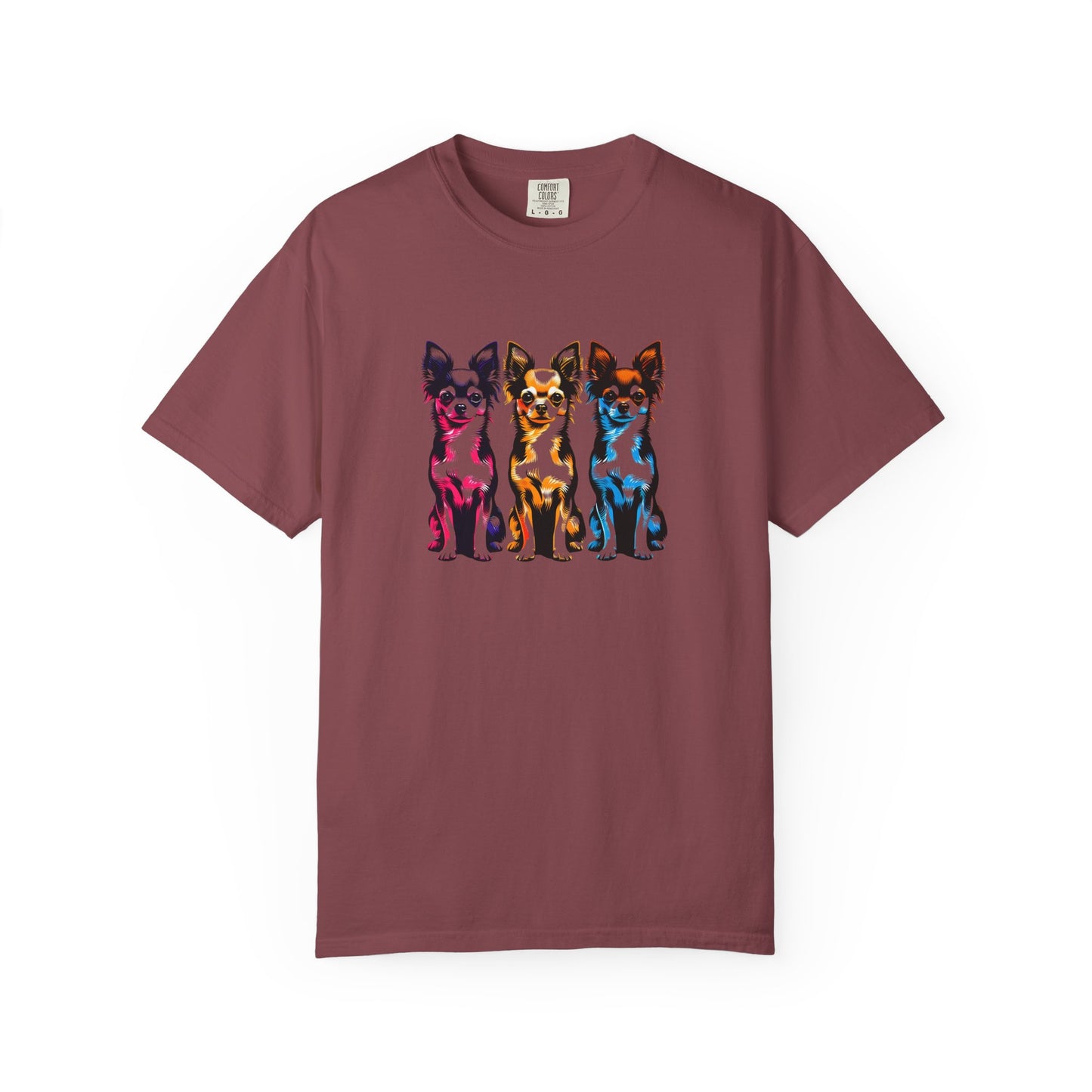 Colorful Chihuahua T-Shirt - Fun & Stylish Unisex Garment-Dyed Tee