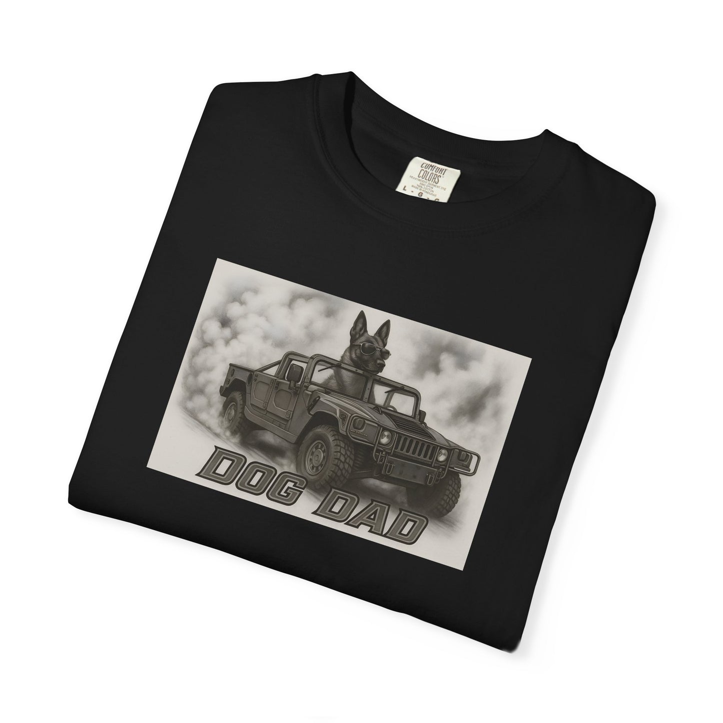 Dog Dad - Belgium Malinois - Cool Dogs in Cool Cars T-Shirt Collection | Funny Dog Lover Apparel for Men