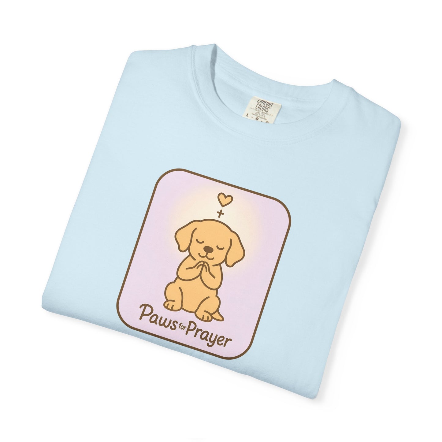 Prayerful Paws Unisex T-Shirt, Dog Lover Gift, Cute Pet Tee, Animal Prayer Shirt, Casual Animal Tees, Gift for Dog Owners
