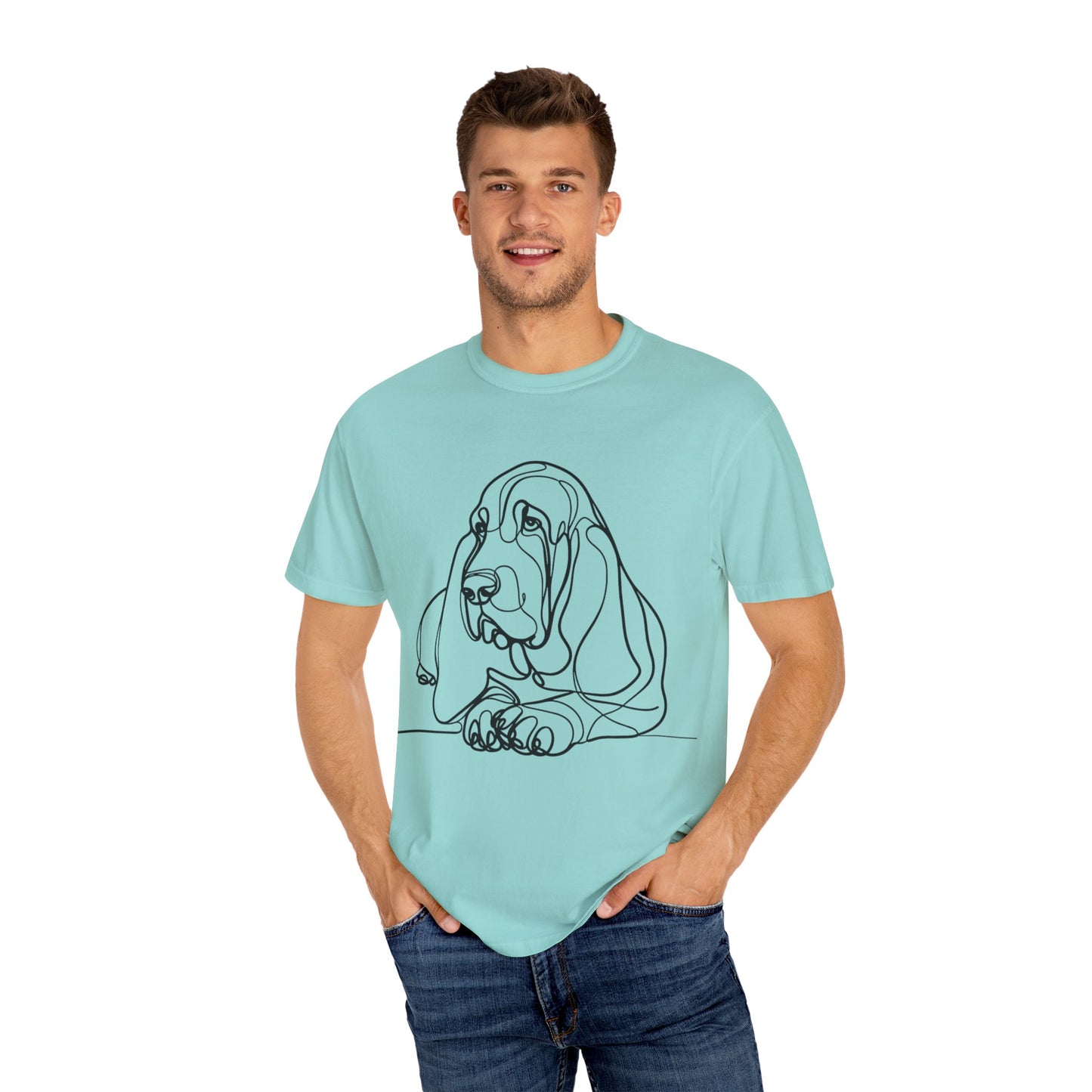 π Low & Loyal β Basset Hound Line Art Tee