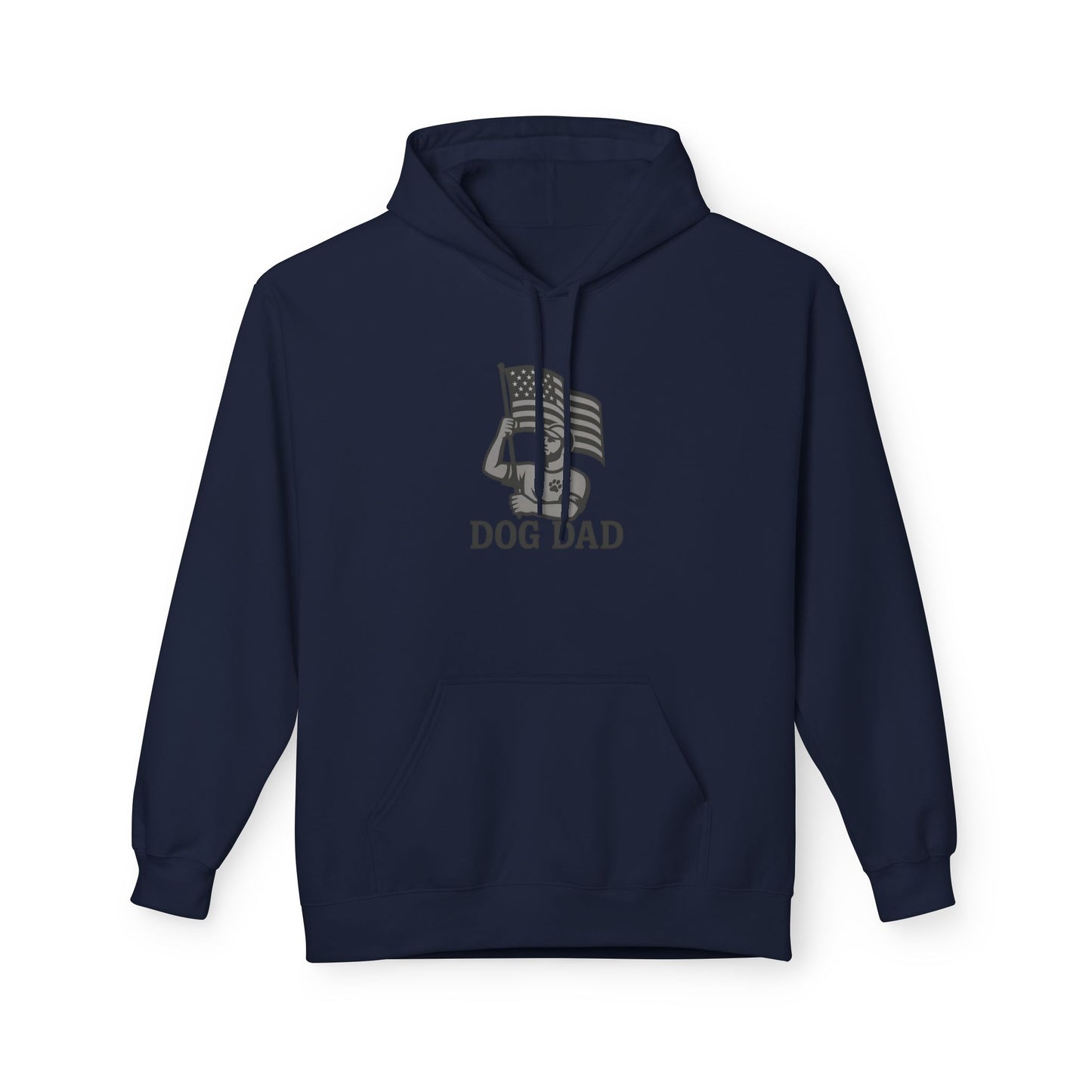 Dog Dad Fleece Hoodie, Unisex Softstyle Hooded Sweatshirt, Perfect Gift for Dog Lovers, Comfortable and Stylish