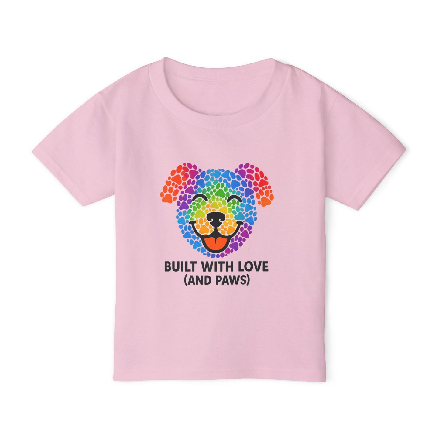 Built with Love and Paws Toddler T-Shirt | Adorable Pet Apparel, Gifts for Dog Lovers, Kids' Summer Fashion, Birthday Gift, Cute Animal Tee