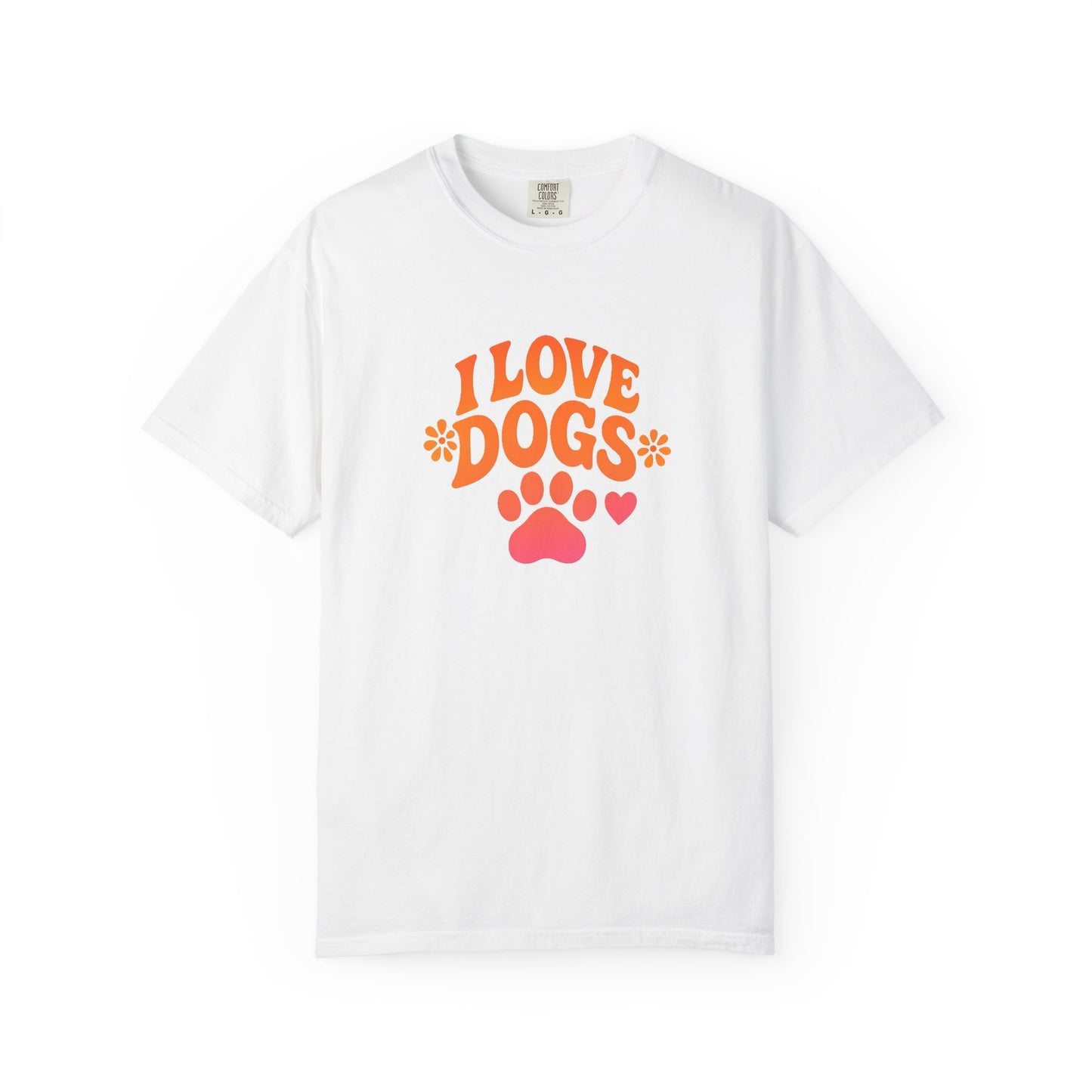 I Love Dogs Unisex T-Shirt, Soft Cotton Tee for Dog Lovers, Pet Adoption Gift, Casual Wear, Cute Canine Apparel