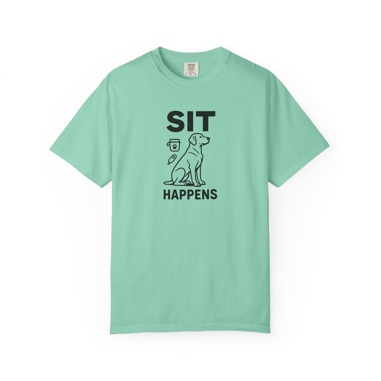 Dog Lovers Unisex T-Shirt - 'Sit Happens' Graphic Tee, Gift for Dog Owners, Pet Lovers, Casual Wear, Funny Dog Shirt
