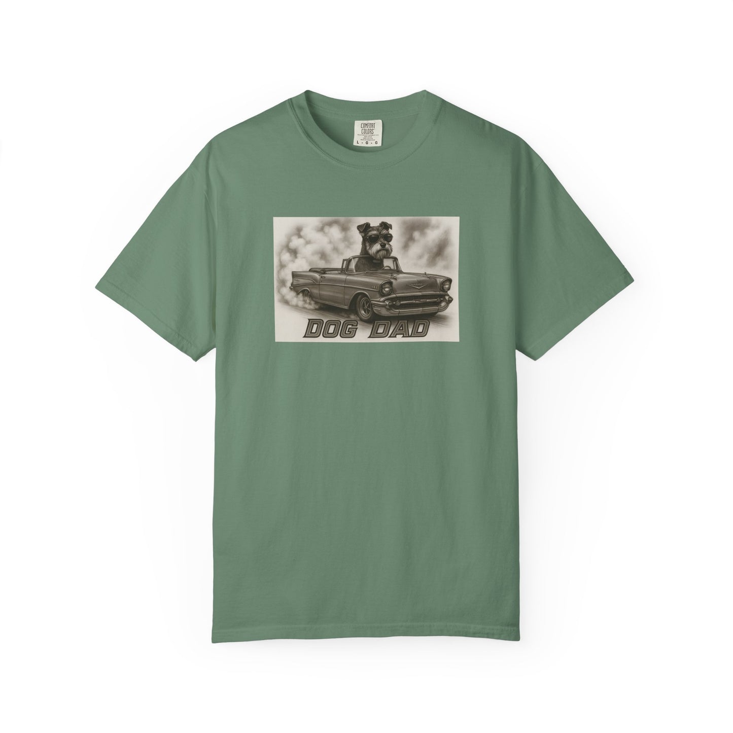 Dog Dad - Miniature Schnauzer - Cool Dogs in Cool Cars T-Shirt Collection | Funny Dog Lover Apparel for Men