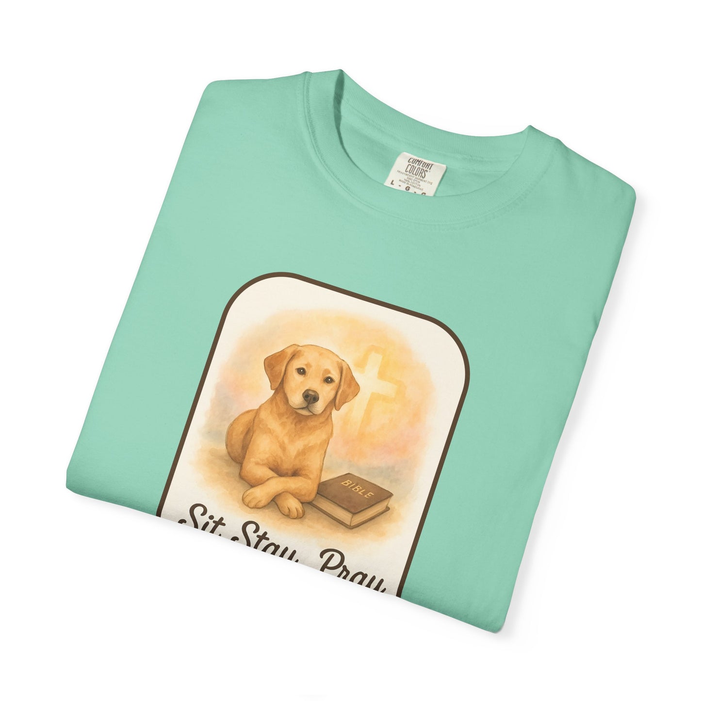 Faith-Inspired Dog Lovers T-Shirt, Unisex Tee, Gift for Pet Owners, Friendship Apparel, Casual Church Wear, Stay Pray Dog Design