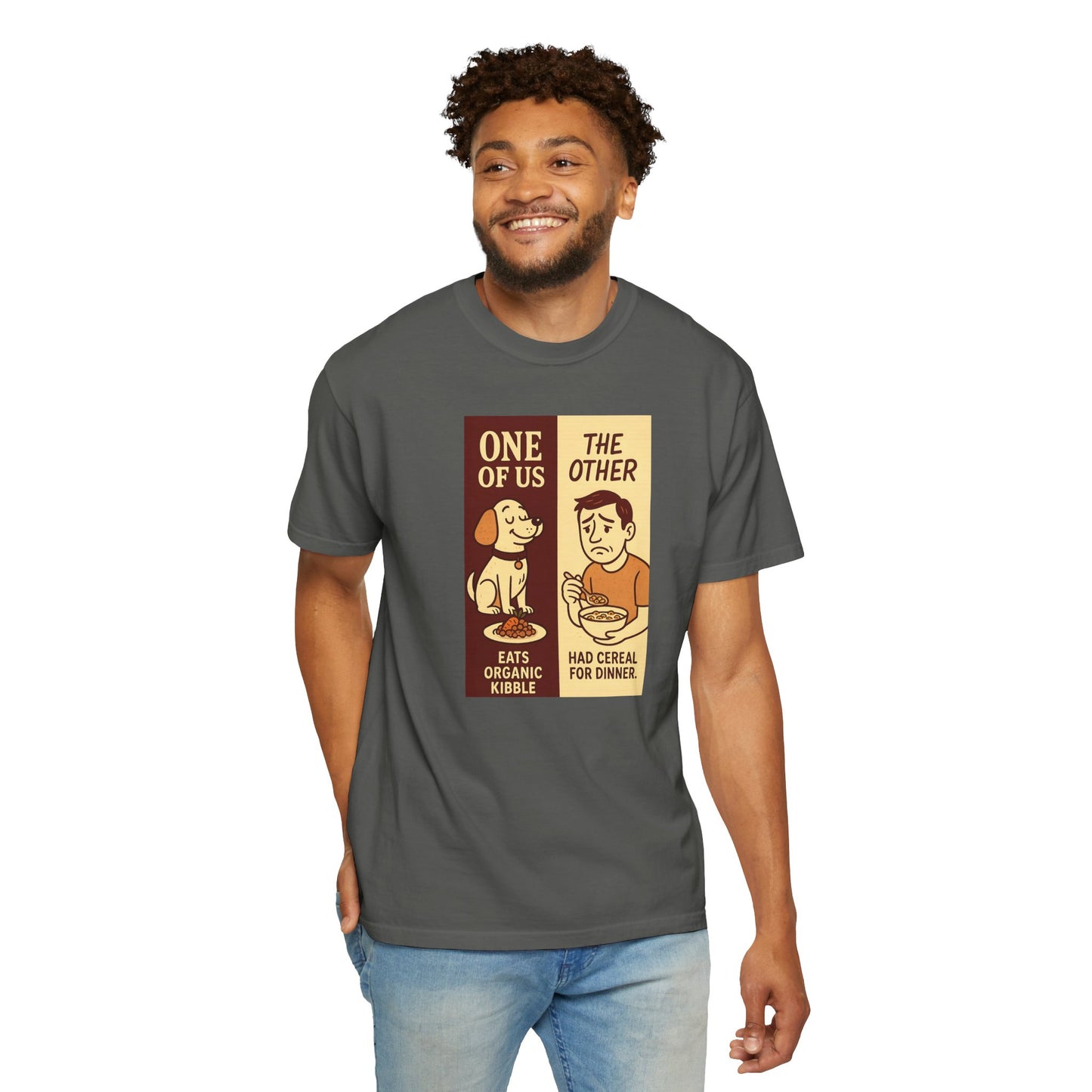 Organic Kibble T-Shirt, Funny Pet Lover Tee, Casual Unisex Apparel, Dog and Cat Humor, Gift for Animal Lovers