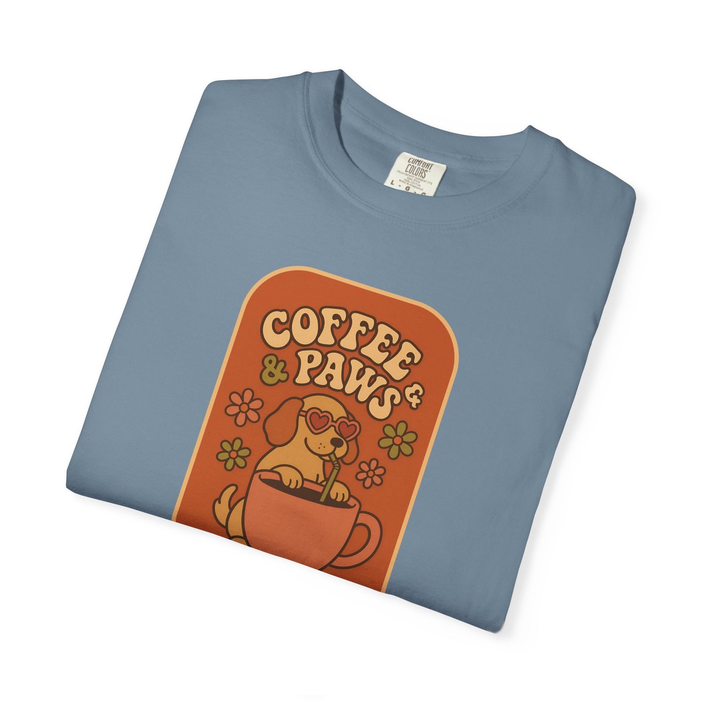 Coffee Paws Unisex T-shirt - Perfect for Dog Lovers, Casual Wear, Gift for Pet Owners, Cozy Vibe, Every Day Wear