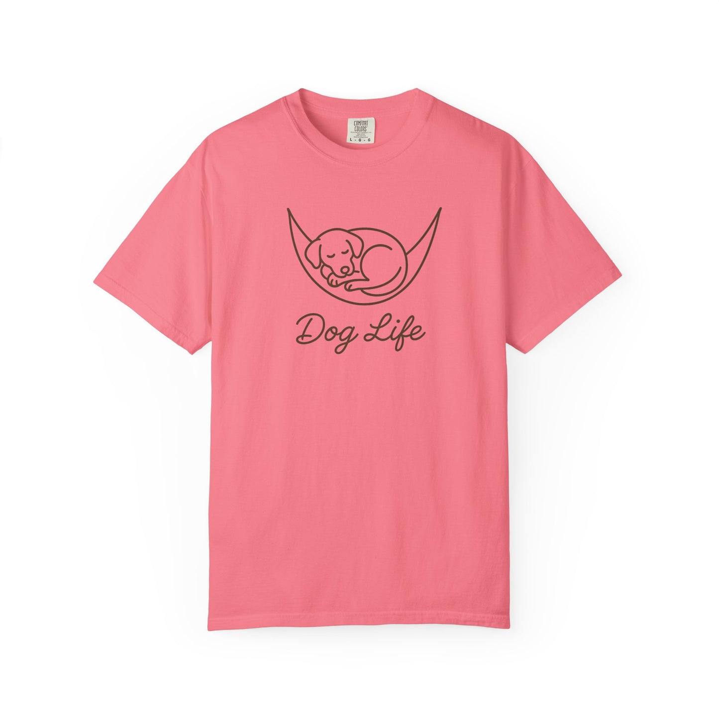 Dog Life Unisex Garment-Dyed T-Shirt, Pet Lover Tee, Dog Owner Gift, Casual Dog T-Shirt, Animal Lover Apparel, Comfortable Everyday Wear
