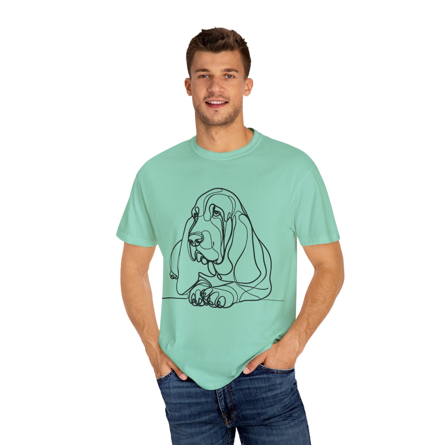 π Low & Loyal β Basset Hound Line Art Tee
