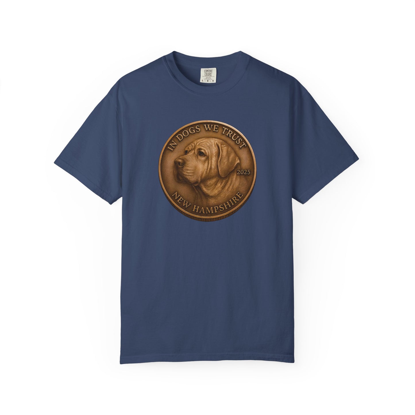 New Hampshire State Coin T-Shirt Collection - Proud Dog Breed Illustrations