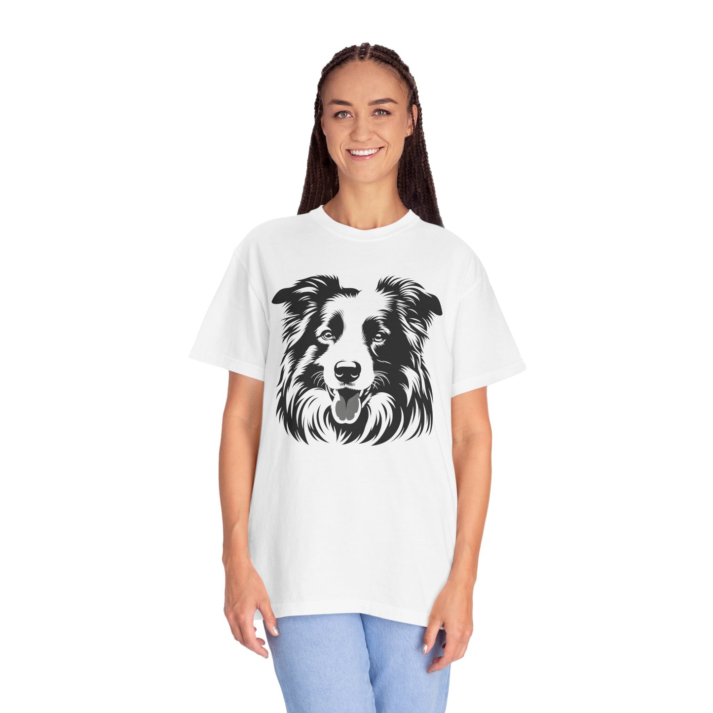 🖤 The Classic Collie – B/W Art Border Collie Tee - Perfect Gift for Dog Lovers
