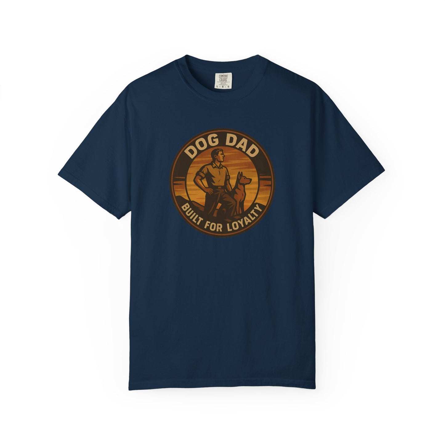 Dog Dad Garment-Dyed T-Shirt, Perfect for Pet Lovers, Gifts for Father's Day, Casual Wear, Outdoor Activities