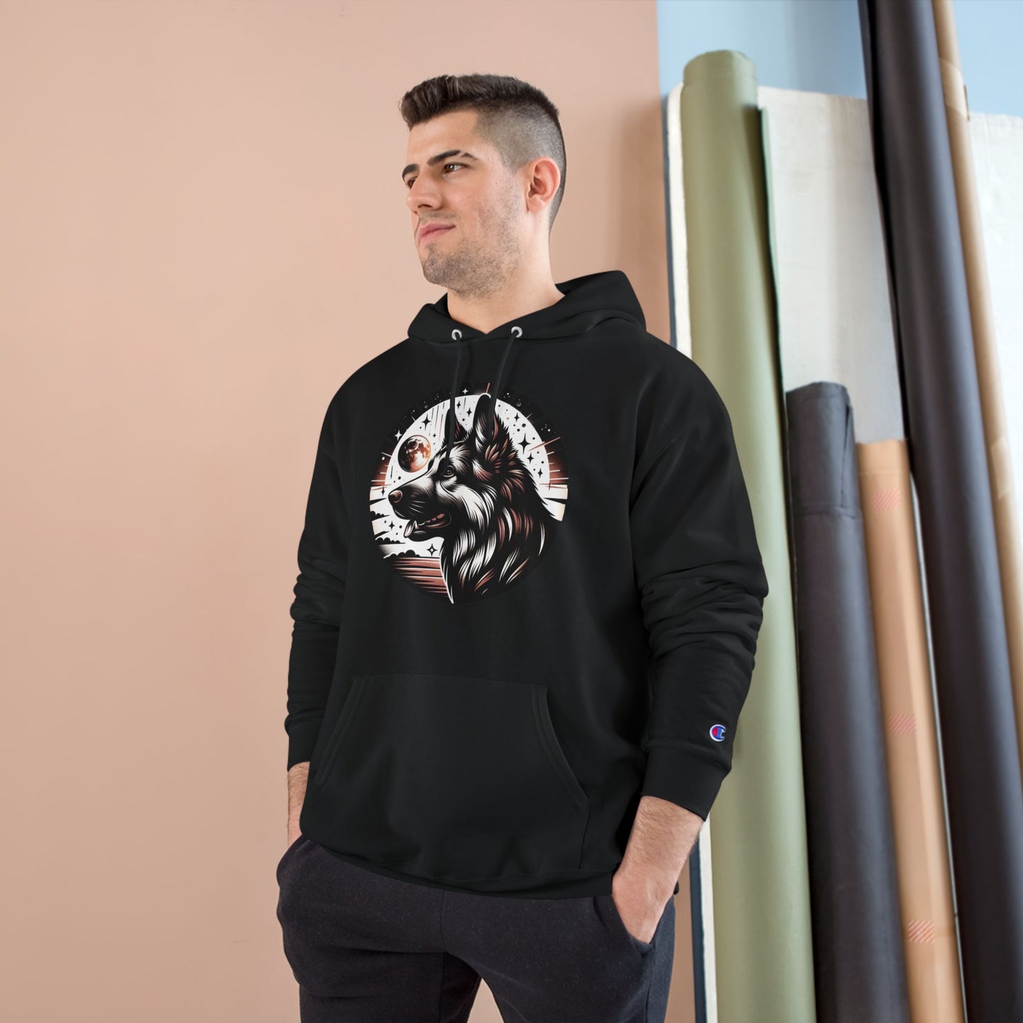 π Loyal Under the Stars β German Shepherd Moon Hoodie