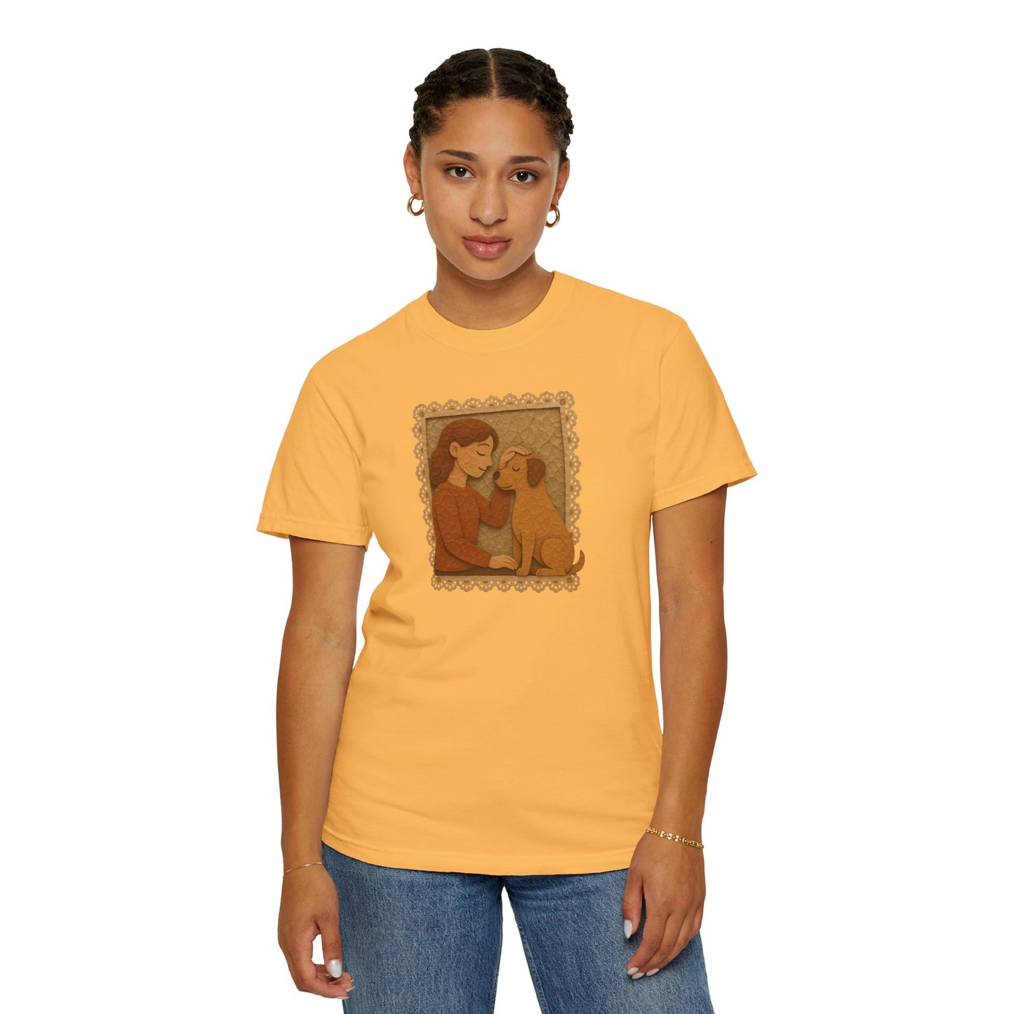 Dog Mom T-shirt - Unisex Garment-Dyed Tee for Dog Lovers