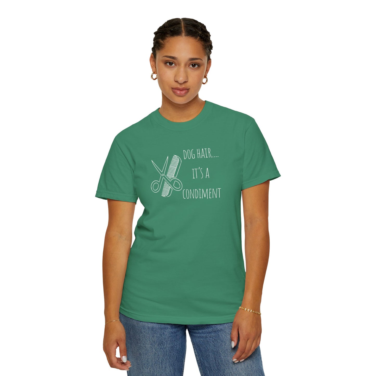Dog Lover Unisex T-shirt - 'Dog Hair... It's a Condiment'