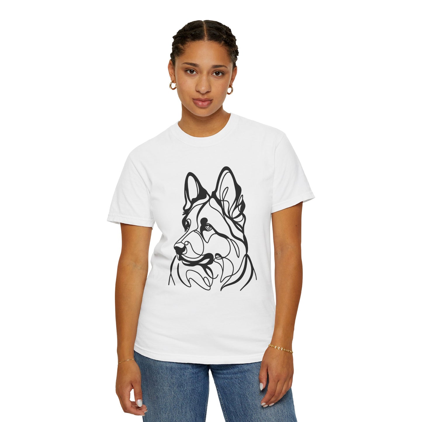 Unisex T-shirt German Shepard Line Art