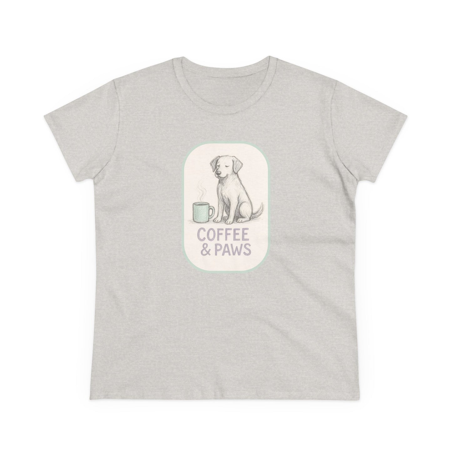 Copy of Coffee & Paws Women's Tee - Cozy Cotton Shirt for Pet Lovers, Casual Wear, Gift for Dog Owners, Dog Mom Merchandise, Animal Lover Tee