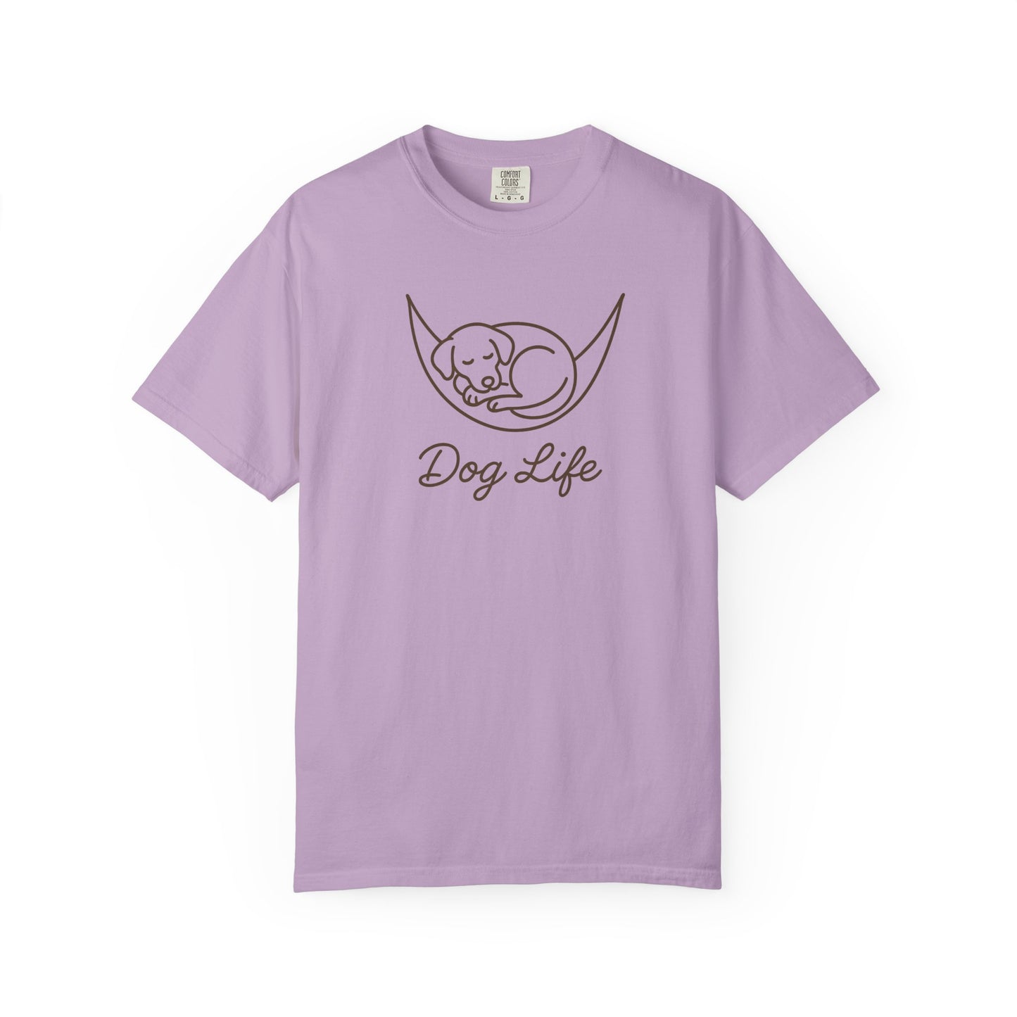 Dog Life Unisex Garment-Dyed T-Shirt, Pet Lover Tee, Dog Owner Gift, Casual Dog T-Shirt, Animal Lover Apparel, Comfortable Everyday Wear