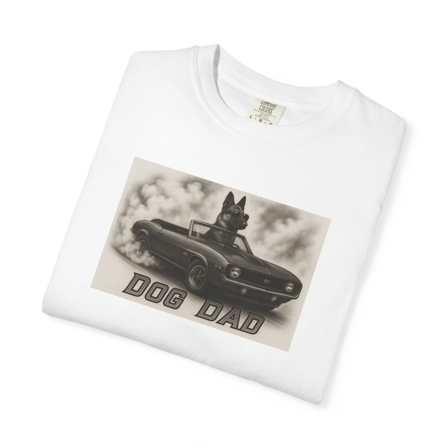 Dog Dad - German Shepard - Cool Dogs in Cool Cars T-Shirt Collection | Funny Dog Lover Apparel for Men