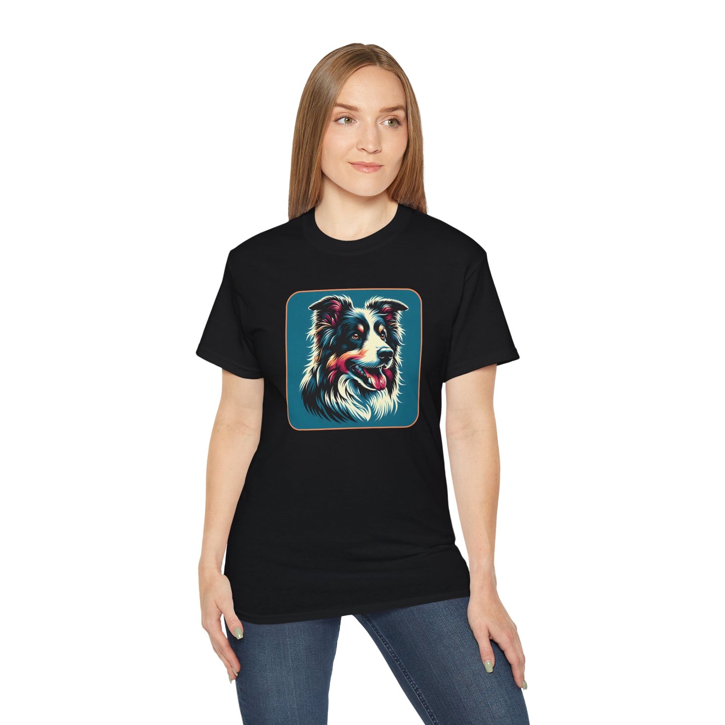 ⚡ Brain & Beauty – Colorful Border Collie Tee - Perfect for Pet Lovers