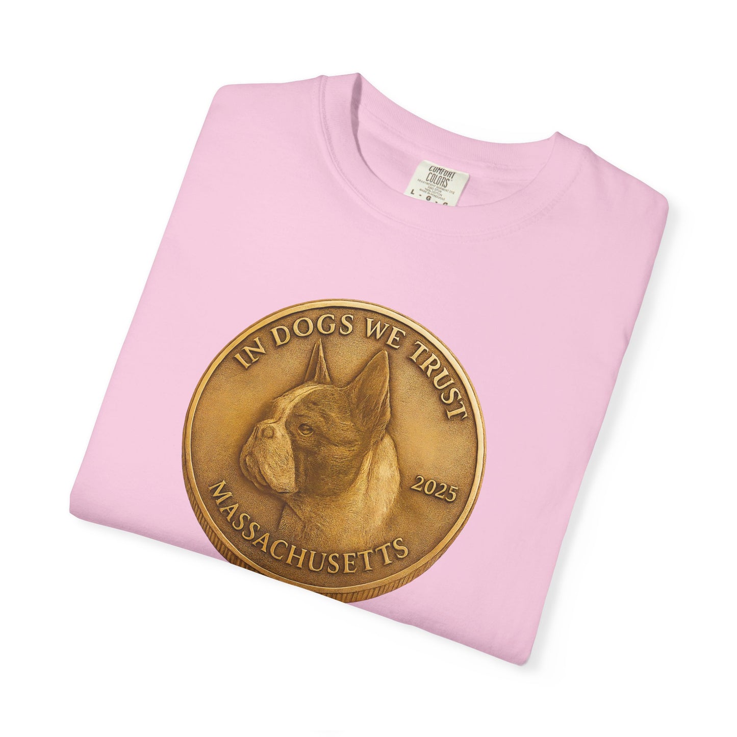 Massachusetts State Coin T-Shirt Collection - Proud Dog Breed Illustrations