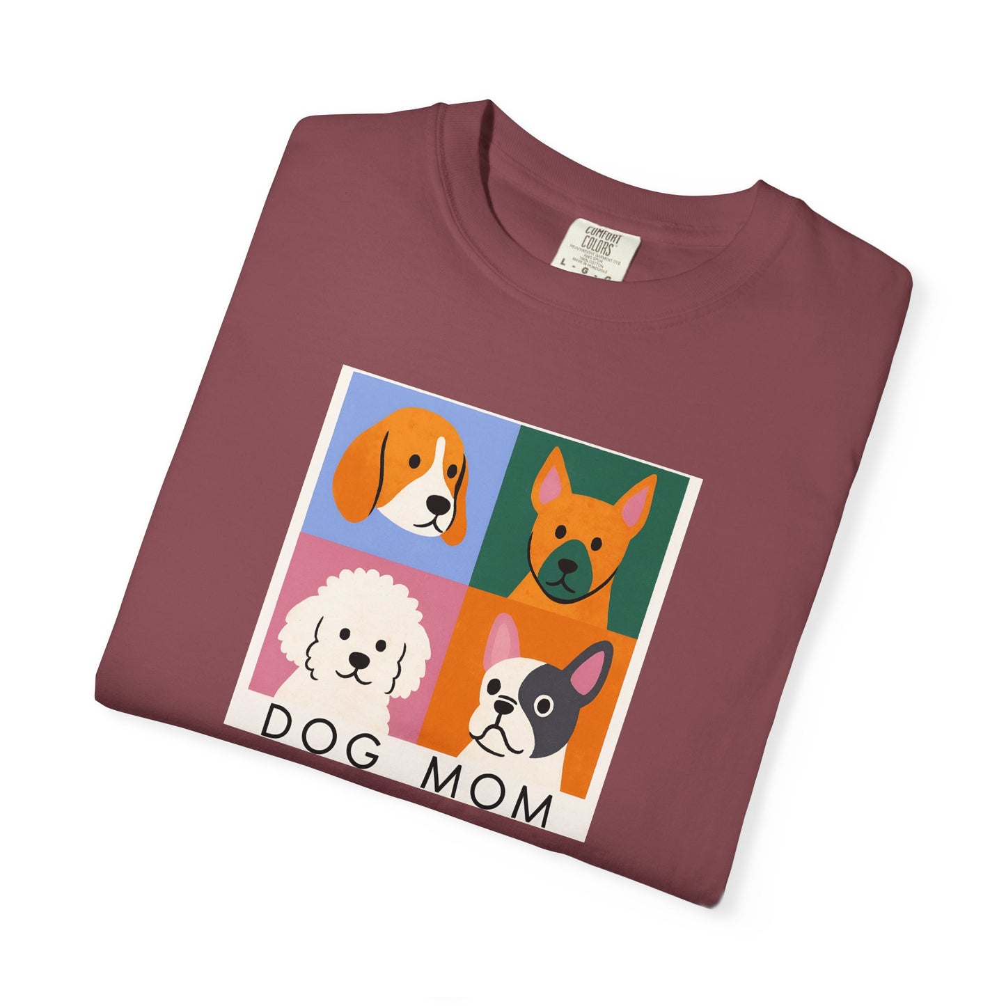 Dog Mom T-shirt - Unisex Garment-Dyed Tee for Dog Lovers