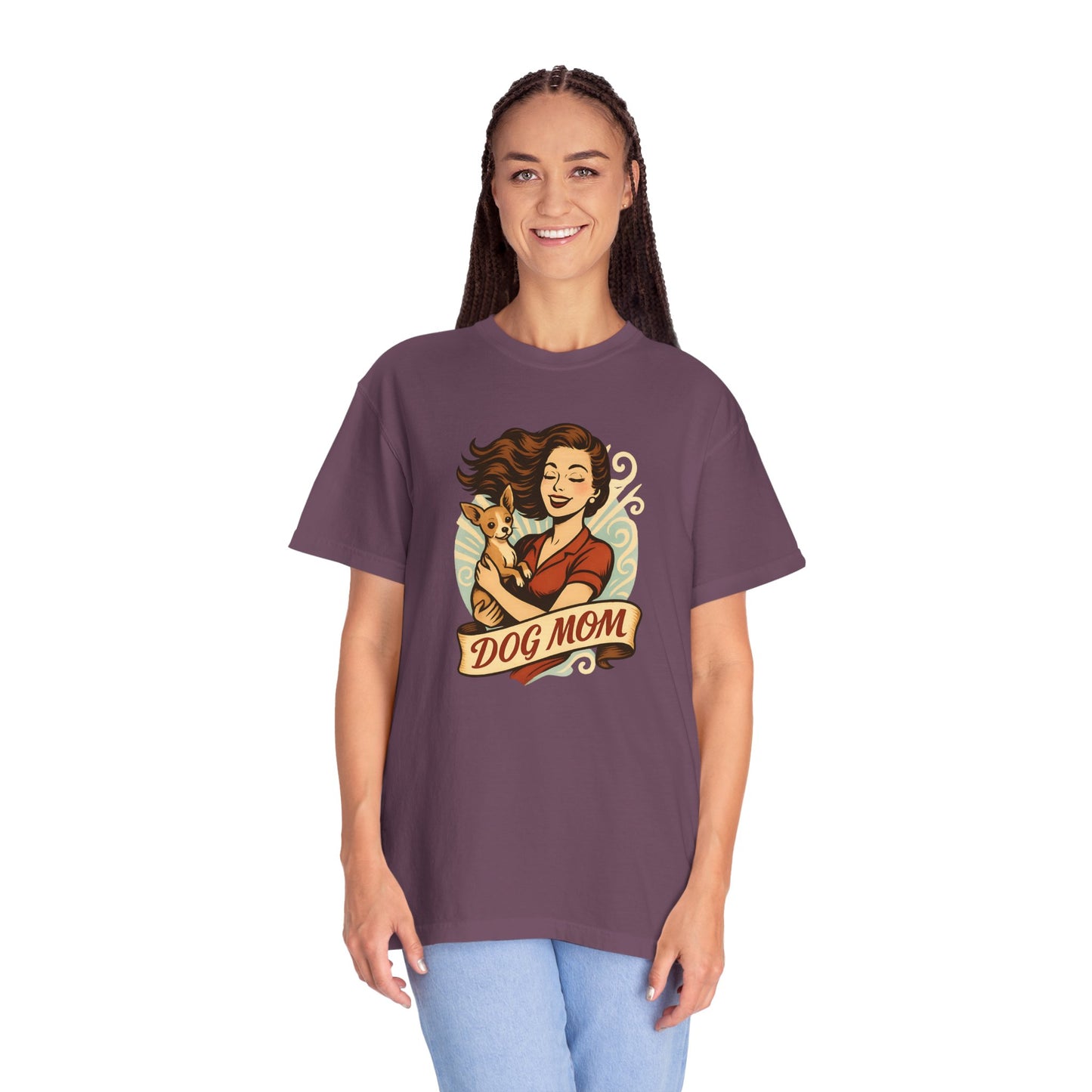 Dog Mom T-Shirt, Unisex Dog Lover Tee, Pet Owner Gift, Cute Dog Theme Apparel, Mother's Day Gift Idea, Casual Dog Mom Outfit