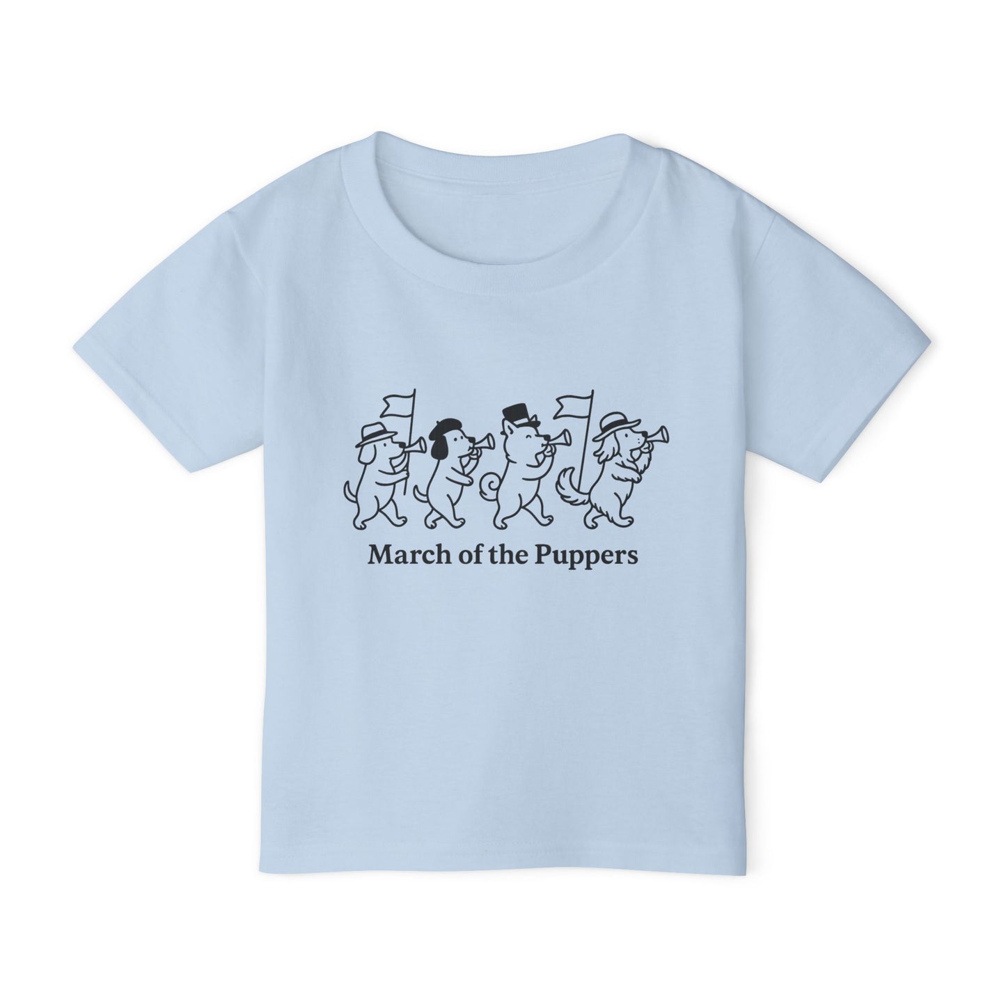 March of the Puppers Toddler T-Shirt, Cute Kids Tee, Animal Parade Shirt, Fun Birthday Gift, Playful Outfit for Toddlers