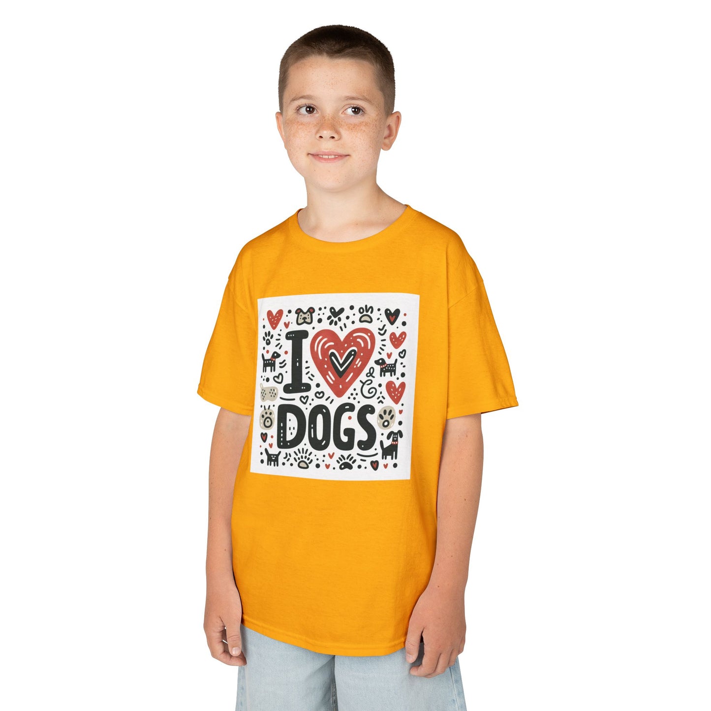Kids Tee - Kids Love Dogs Design