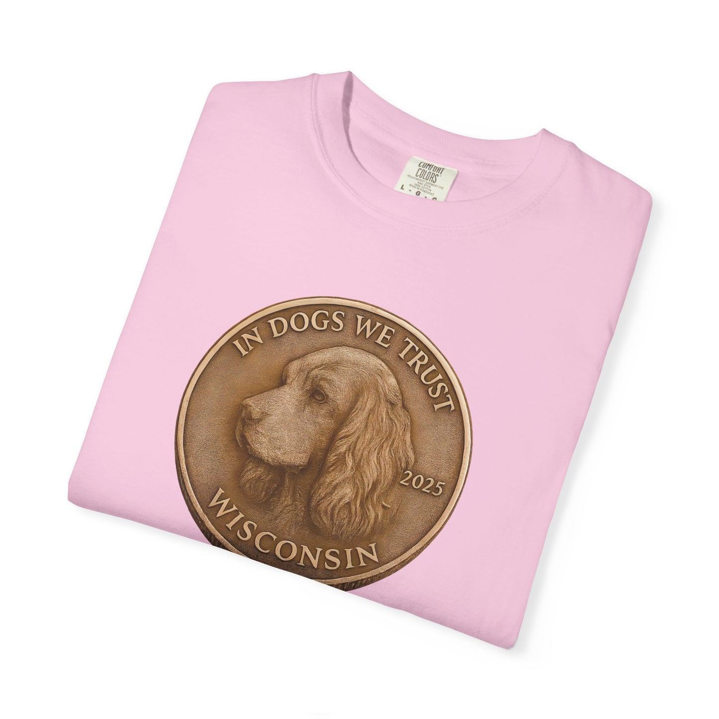 Wisconsin State Coin T-Shirt Collection - Proud Dog Breed Illustrations