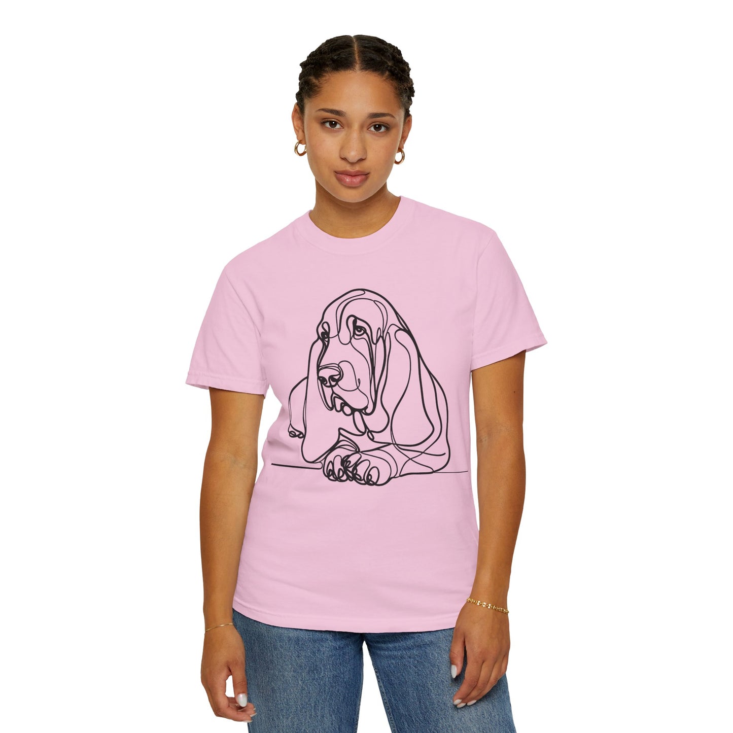 Basset Hound Line Art T-Shirt