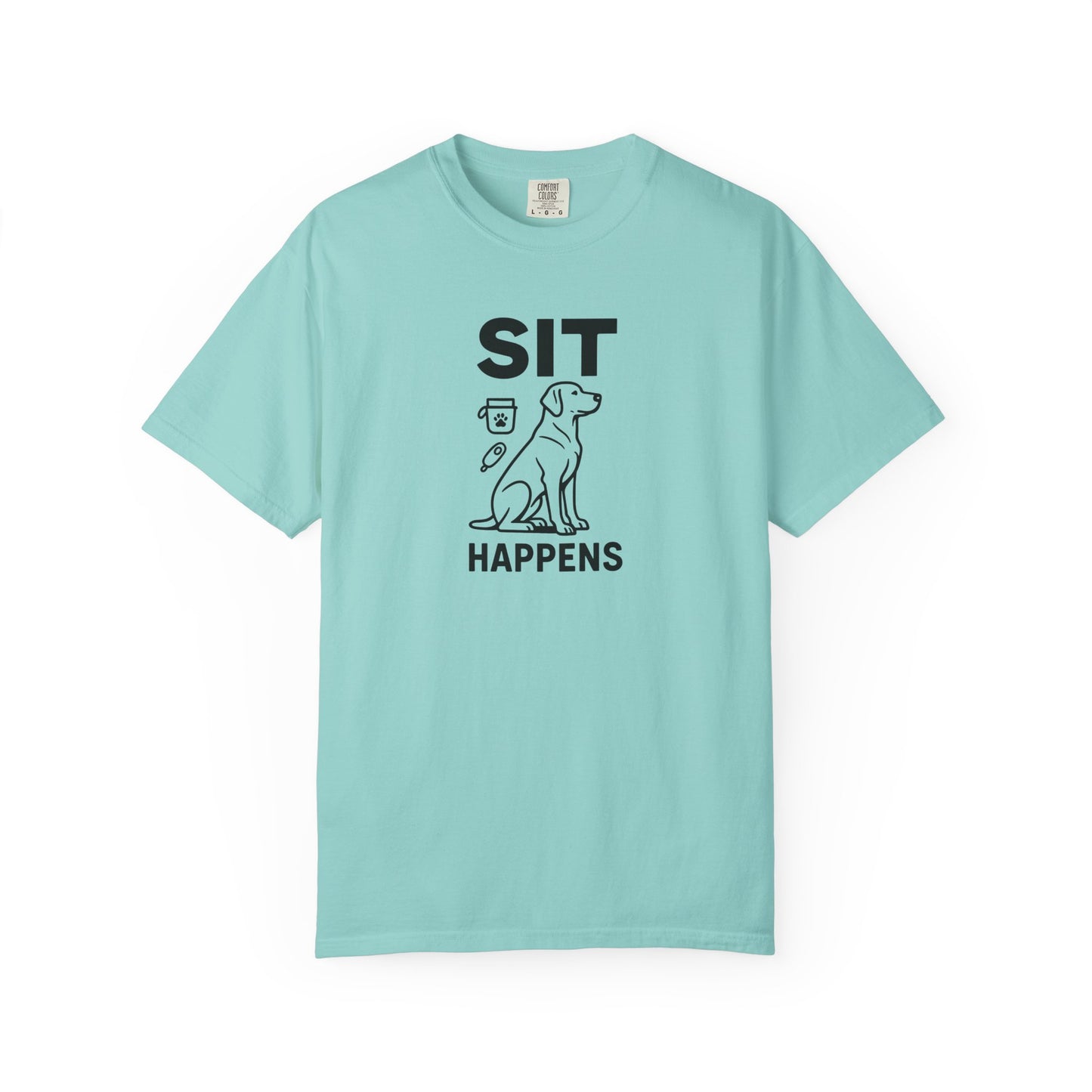 Dog Lovers Unisex T-Shirt - 'Sit Happens' Graphic Tee, Gift for Dog Owners, Pet Lovers, Casual Wear, Funny Dog Shirt