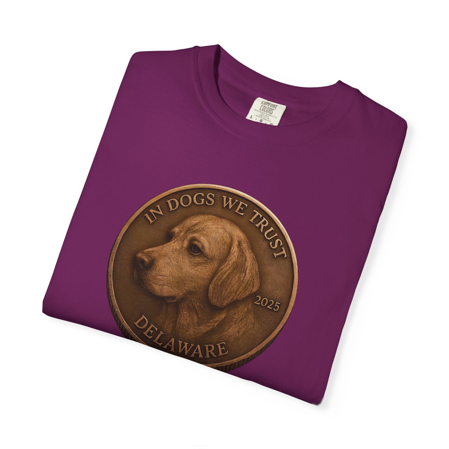 Delaware State Coin T-Shirt Collection - Proud Dog Breed Illustrations