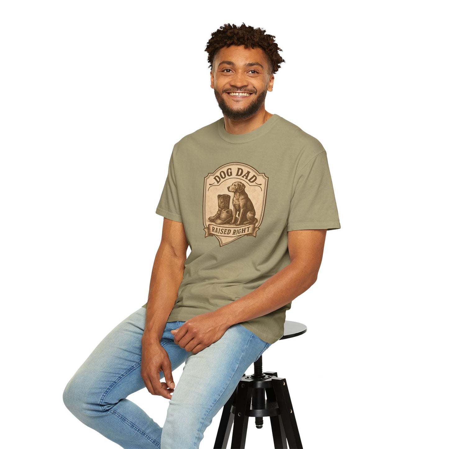 Dog Dad Raised Right T-Shirt, Gift for Dog Lovers, Cute Pet Apparel, Funny Dog Dad Tee, Unisex Casual Wear