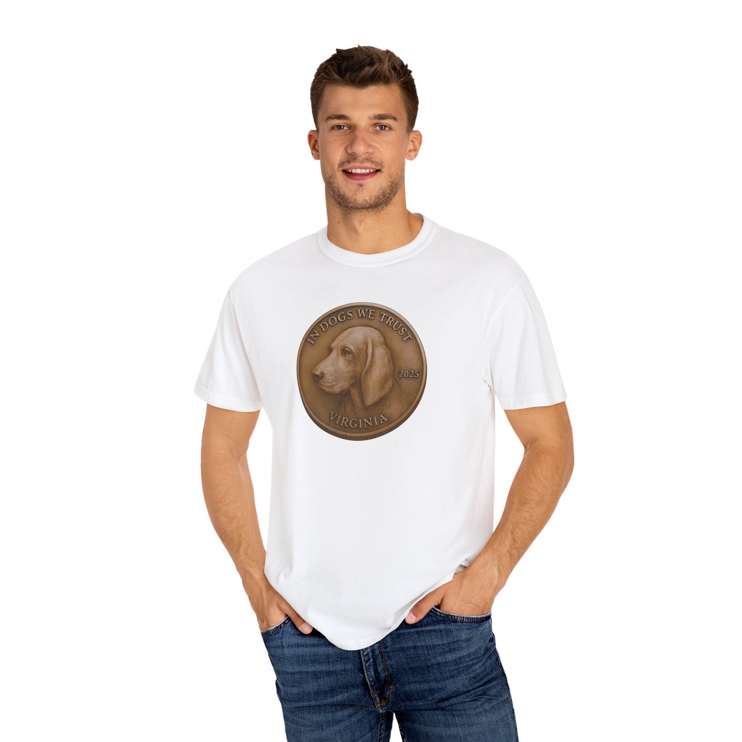 Virginia State Coin T-Shirt Collection - Proud Dog Breed Illustrations