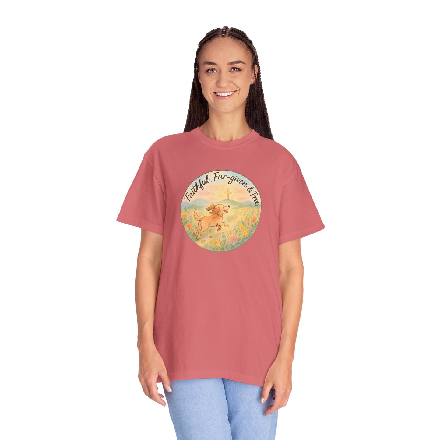 Faithful Dog Lover T-Shirt, Garment-Dyed Tee, Perfect Gift for Dog Owners, Pet Lovers, Animal Rescue Advocates, Casual Wear