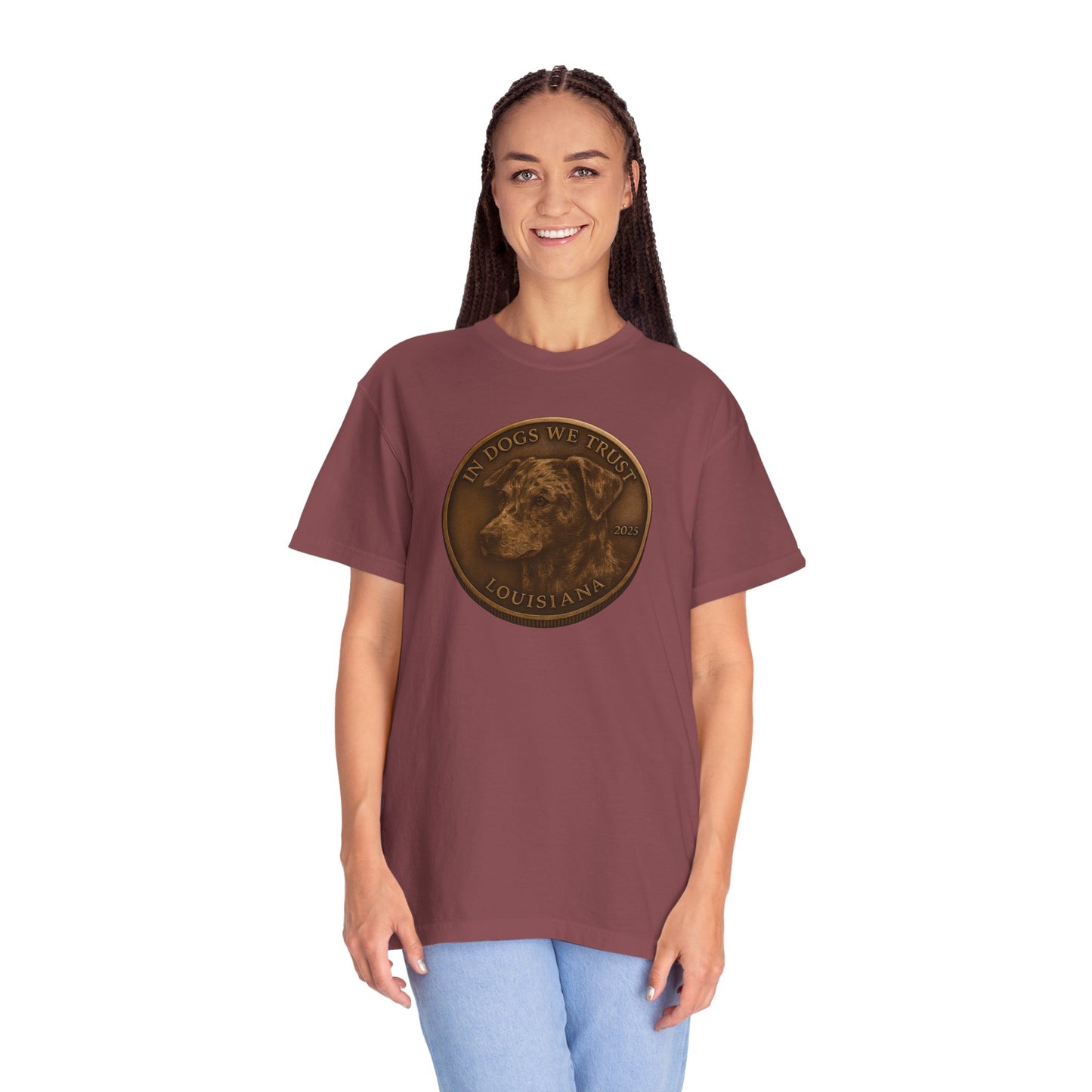 Louisiana State Coin T-Shirt Collection - Proud Dog Breed Illustrations
