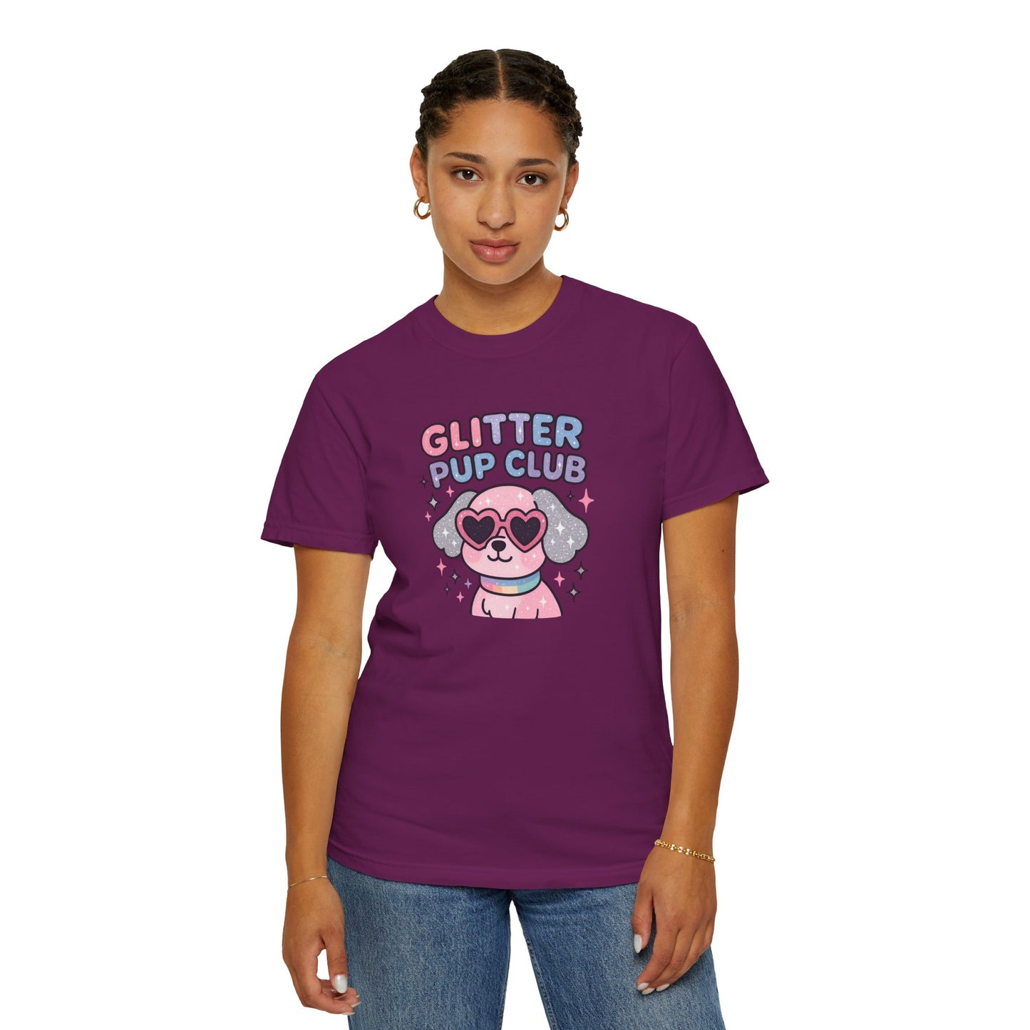Glitter Pup Club Unisex T-Shirt, Cute Dog Tee, Pet Lovers Gift, Fun Casual Wear, Animal Lover Shirt, Summer Essentials