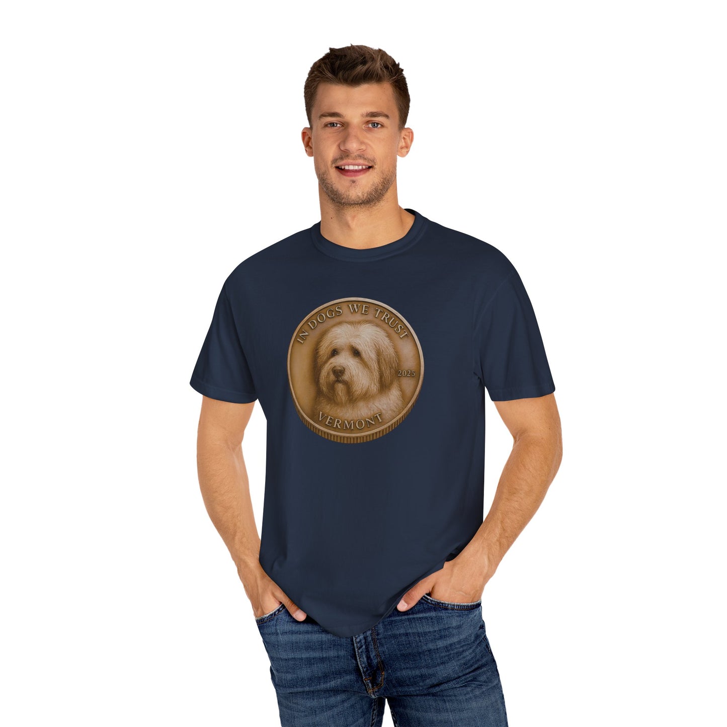 Vermont State Coin T-Shirt Collection - Proud Dog Breed Illustrations