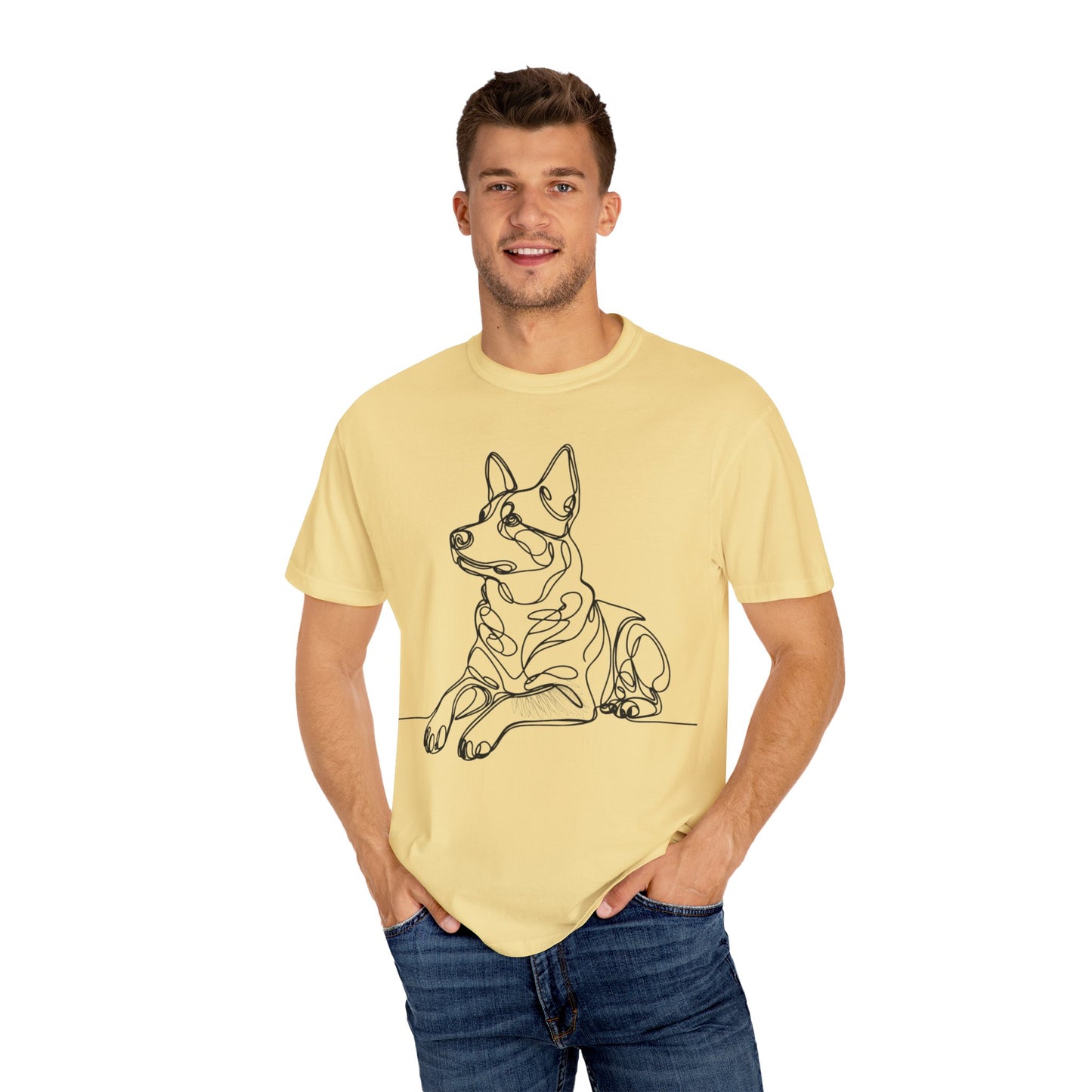 🖤 True Grit – Blue Heeler Line Art Tee - Perfect Gift for Dog Lovers