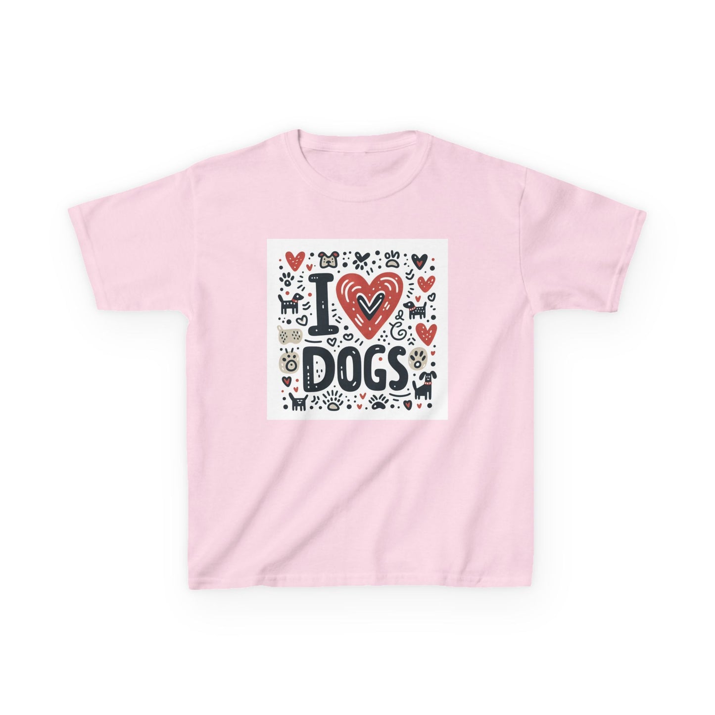 Kids Tee - Kids Love Dogs Design