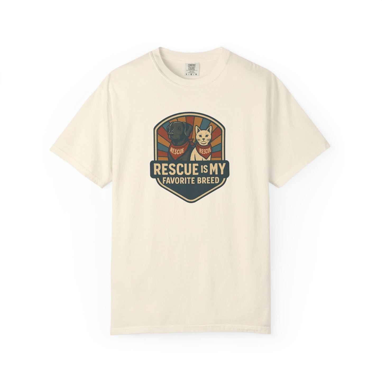 Rescue is My Favorite Breed T-Shirt, Unisex Animal Lover Tee, Pet Adoption Gift, Casual Wear, Dog Lover Shirt, Gift for Him/Her