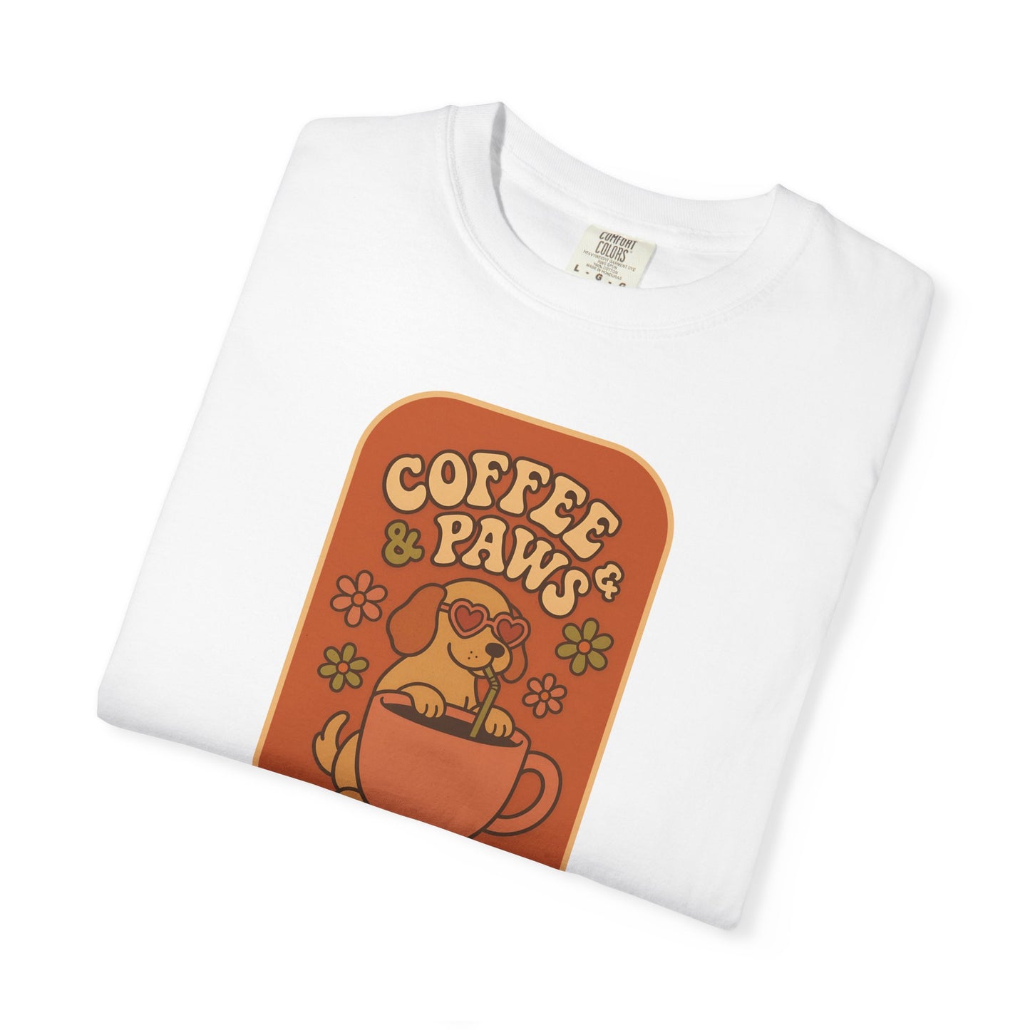 Coffee Paws Unisex T-shirt - Perfect for Dog Lovers, Casual Wear, Gift for Pet Owners, Cozy Vibe, Every Day Wear
