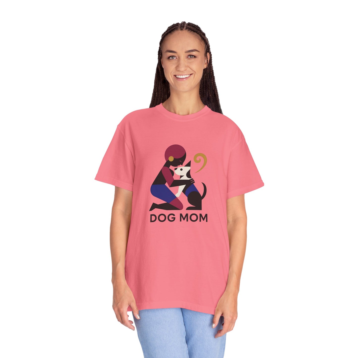 Dog Mom Unisex Garment-Dyed T-Shirt – Perfect Gift for Pet Lovers